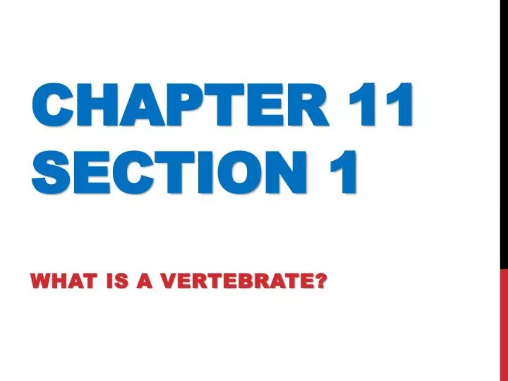 chapter 11 section 1