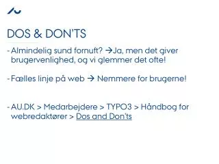 dos don ts