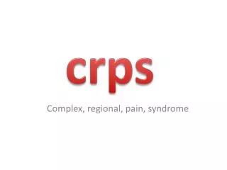 Complex, regional, pain, syndrome