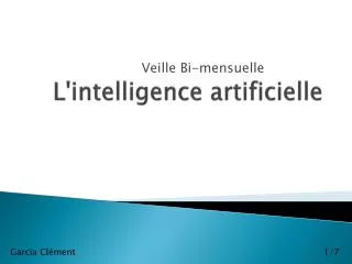 l intelligence artificielle