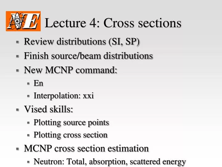 lecture 4 cross sections