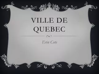 Ville De Quebec