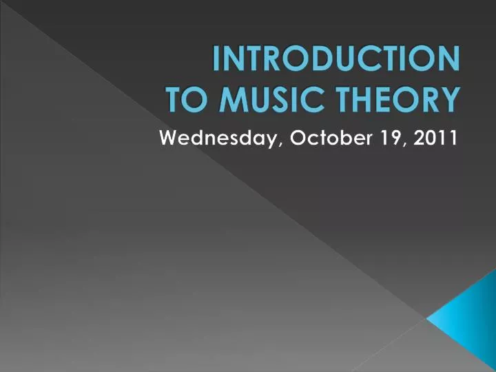 introduction to music theory