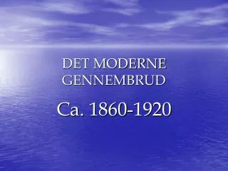 det moderne gennembrud
