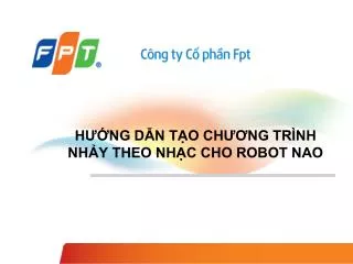 h ng d n t o ch ng tr nh nh y theo nh c cho robot nao