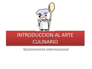 introduccion al arte culinario