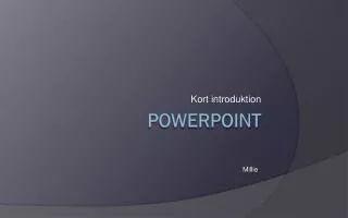 kort introduktion