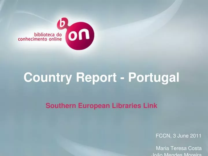 country report portugal southern european libraries link