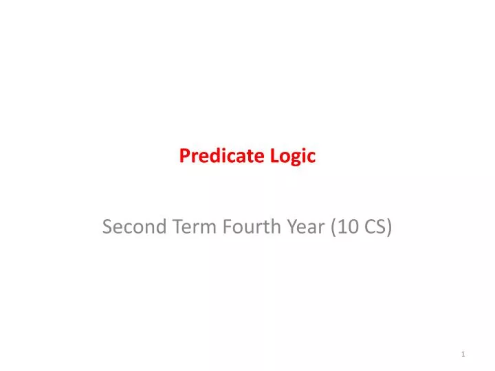 predicate logic