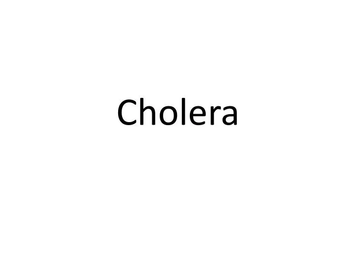 cholera