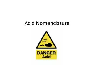 acid nomenclature