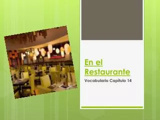 en el restaurante