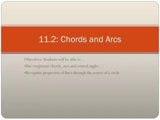 11.2: Chords and Arcs