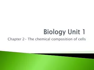 Biology Unit 1
