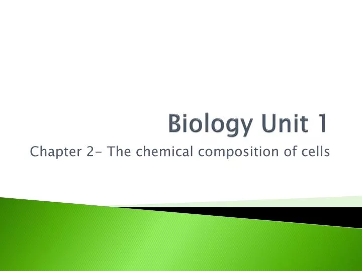 biology unit 1