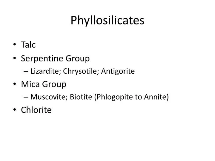 phyllosilicates