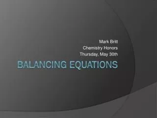 mark britt chemistry honors thursday may 30th
