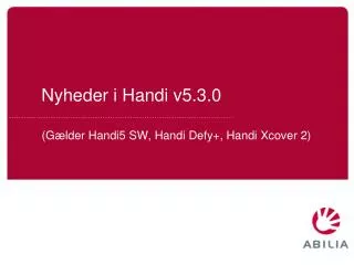 nyheder i handi v5 3 0