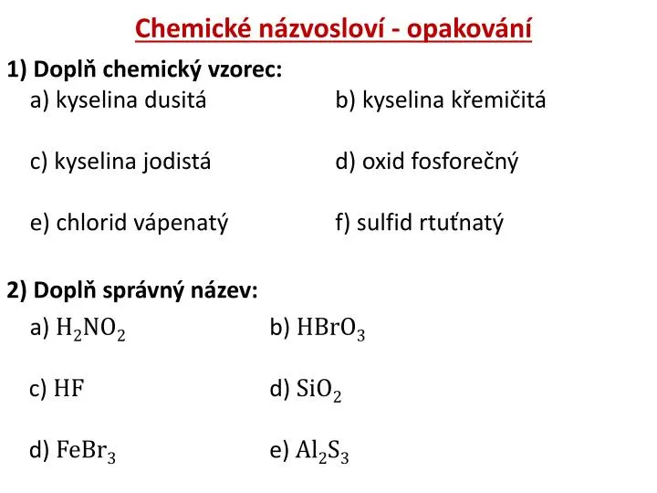 chemick n zvoslov opakov n