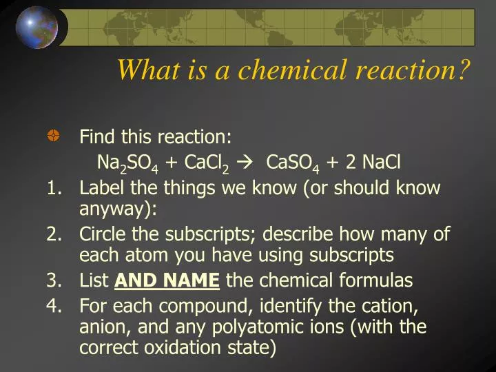 what is a chemical reaction