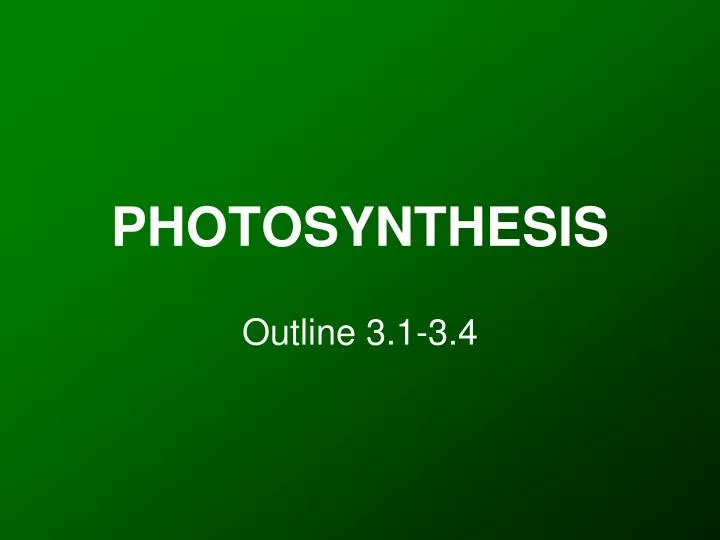 photosynthesis