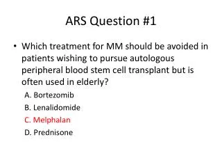 ARS Question #1