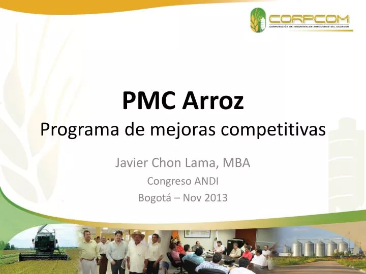 pmc arroz programa de mejoras competitivas