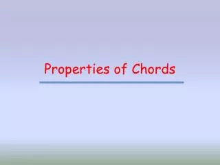Properties of Chords