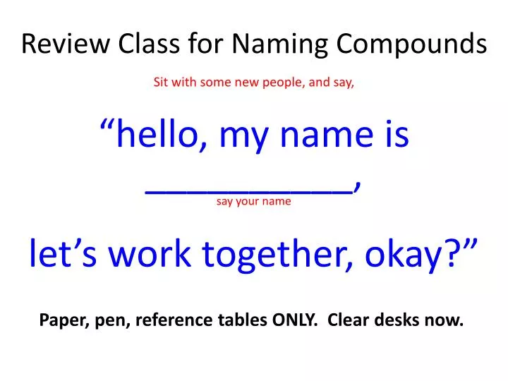 review class for naming compounds