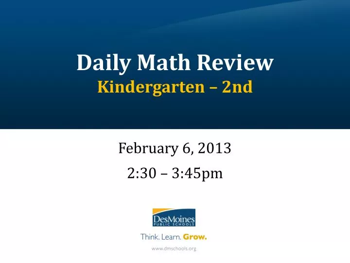 daily math review kindergarten 2nd