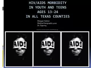 HIV/AIDS morbidity in youth and teens ages 13-24 in all Texas counties