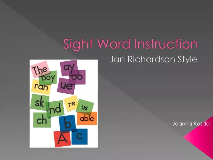 sight word instruction