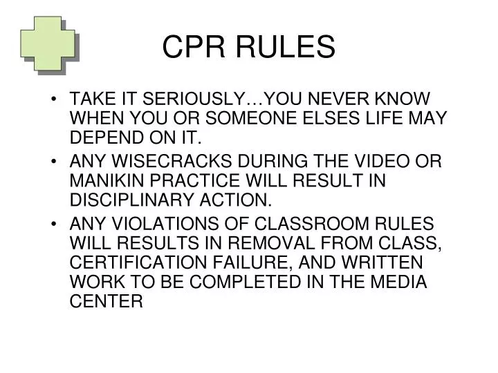 cpr rules