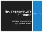 Trait Personality Theories - slide 1