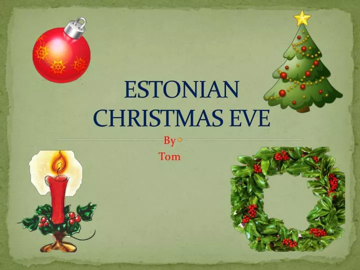 estonian christmas eve