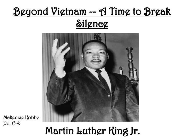 beyond vietnam a time to break silence