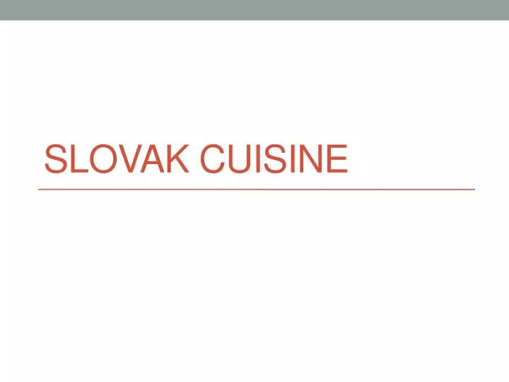 slovak cuisine