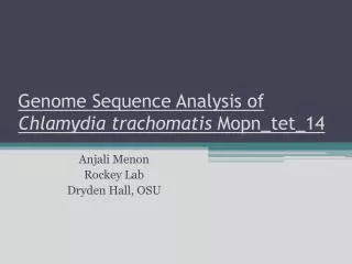 Genome Sequence Analysis of Chlamydia trachomatis Mopn_tet_14