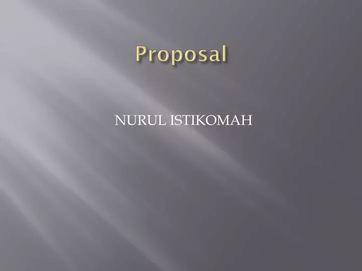 proposal