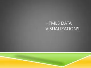 HTML5 data visualizations