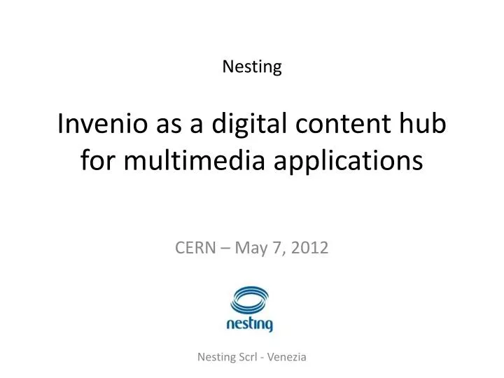 invenio as a digital content hub for multimedia applications