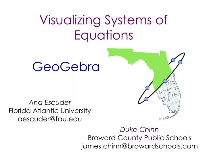 visualizing systems of equations