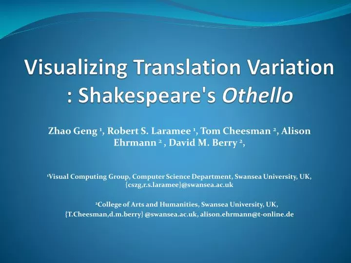 visualizing translation variation shakespeare s othello