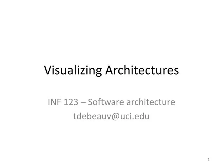 visualizing architectures