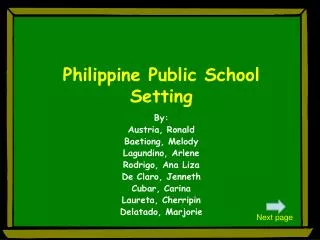 Philippine Public School Setting