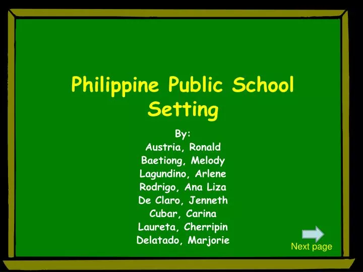 philippine public school setting