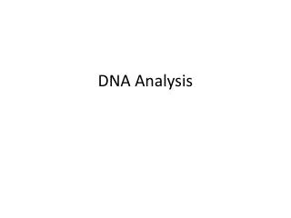 DNA Analysis