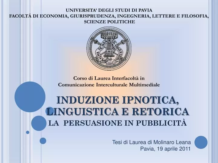 induzione ipnotica linguistica e retorica