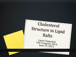 Cholesterol Structure in Lipid Rafts