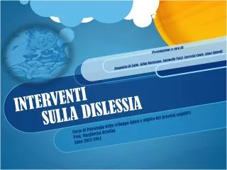 interventi sulla dislessia